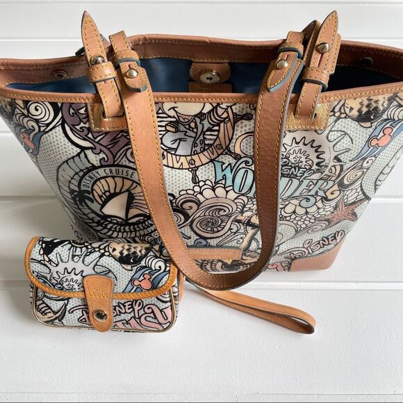 Dooney & Bourke Disney Cruise Line Fantasy Inaugural Sailing Bag & Flap Wristlet - Picture 2 of 16